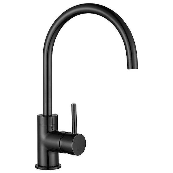The 1810 Company Courbe Curved Spout Kitchen Sink Mixer Tap - Gun Metal