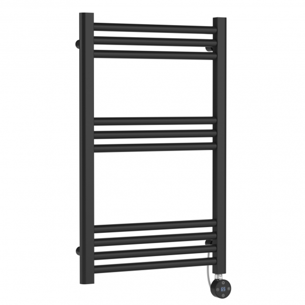 Nuie Electric Round Tube Towel Rail with 10 Bars, 800mm x 500mm